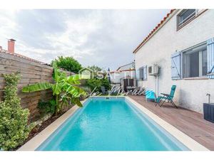 PALAU- DEL- VIDRE (66)  BELLE MAISON SUR TERRAIN ARBORE AVEC PISCINE