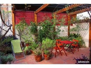 Charmante maison de ville climatisée Perpignan 90 m² T3 meublée avec grande terrasse 30 m²
