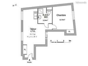 Appartement 2 pièces 38 m²