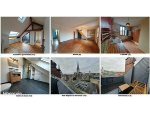 Loue appartement non meublé T3/4 Duplex avec terrasse quartier Saint-Marc Rouen