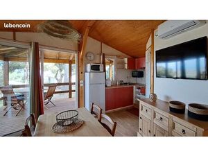 Chalet 35m2 climatisé 2 chambres vue mer exceptionnelle proche plages Cap d'Agde