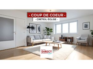 CRETEIL EGLISE : APP. 3P + PARKING + CAVE