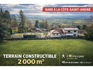 Terrain constructible d'exception ? Environ 2 000 m² ? La Côte-Saint-André