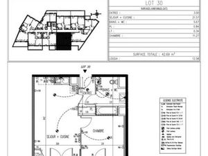 Appartement 2 pièces 42 m²