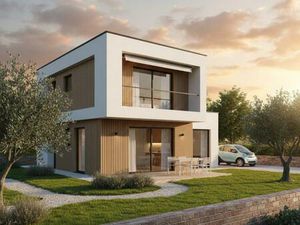 Jolie MAISON de près de 80 m2 sur deux niveaux avec JARDIN PRIVATIF et GARAGE à GUERVILLE