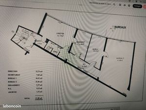 Location 4 pièces centre Mulhouse pour bureaux