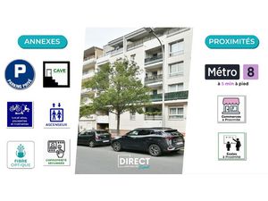 CRETEIL POINTE DU LAC / 5 MIN DU METRO / 4P + 2 BALCONS + PA