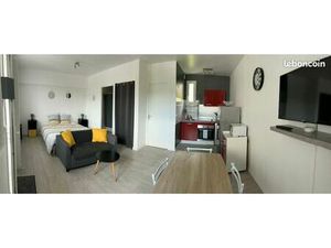 Studio meublé 35m2+pièce annexe+place de parking