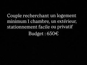 Couple recherchant un logement