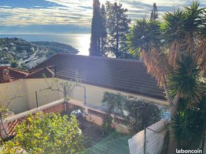 Maison Roquebrune Cap Martin 3 pièces   terrasse  vue mer et Monaco  jardin