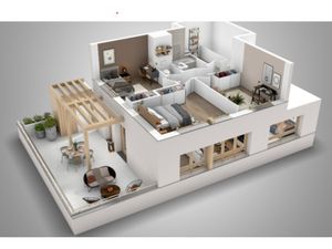 METZ/QUEULEU : à vendre duplex 5 pièces de 104m2 - Terrasse de 31m2 et stationnements