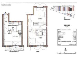 Duplex 71 m2 avec 2 chambres