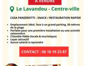 FOND DE COMMERCE / SNACK / PIZZERIA – Emplacement n°1 à 50 m de la plage – Le Lavandou