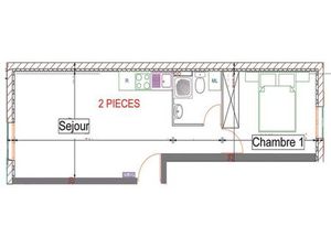 2 PIECES ETAT NEUF +PARK – VAUJOURS -Fibre- 739 CC