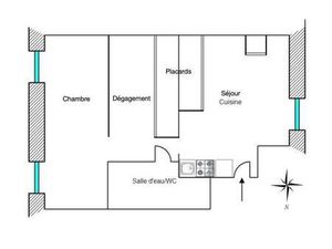 Appartement Levens 3 pièce(s)