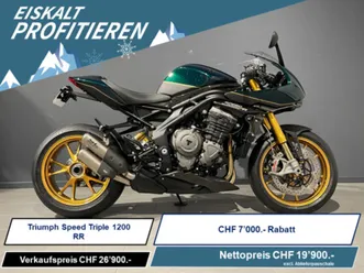 triumph speed triple 1200 rr, sport, moto neuve, chf 19'900.-