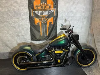 harley-davidson fat boy, 5hd, custom, umbau! mad,alpina b3 grün!