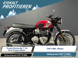 triumph bonneville t120, retro, moto neuve, chf 13'900.-