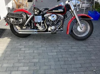 1976-harley-davidson-fxwg-umbau-auf-e-glide-shovelhead-rot