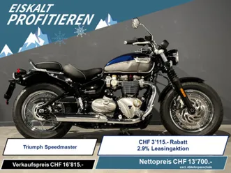 triumph bonneville speedmaster 1200, retro, moto neuve, chf 13'700.-