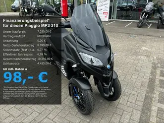 piaggio mp3 310 *hpe*sport*e5+*4 jahre garantie*schwarz*