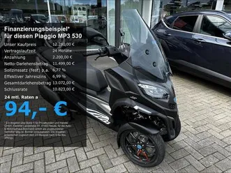 piaggio mp3 530 *exclusive*4 jahre garantie*schwarz*45 p
