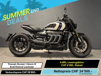 triumph rocket 3 storm r, custom, modèle démo, chf 24'500.-