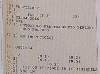 piaggio 125 mod vnb grigio