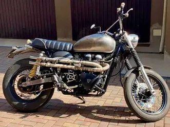 triumph scrambler cafè race argento