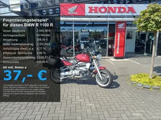 bmw r 1100 r *scheibffer*topcase*rot*78 ps*