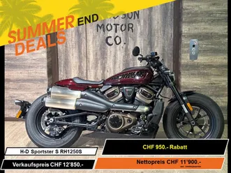 harley-davidson rh 1250 s sportster s, custom, occasion, chf 11'900.-