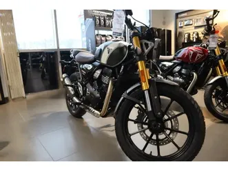 2025 triumph scrambler 400 x matte khaki green / fusion white