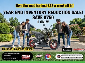 2025 kawasaki z 125 pro - year end inventory reduction sale!