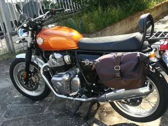 royal enfield interceptor arancione
