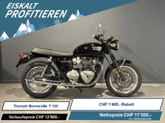 triumph bonneville t120, retro, moto neuve, chf 11'500.-