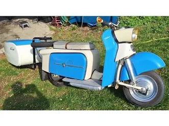 mz troll mit campi anhänger oldtimer