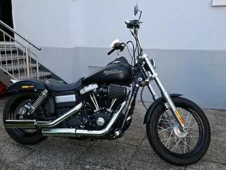 harley, streetbob dyna, leichte sturzschaden fahrbereit