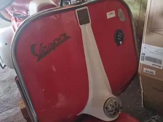 vespa 1952 avec remorque monoroue