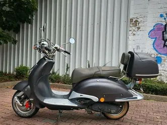 roller gt union strada retro 50er mattschwarz case 50 km/h