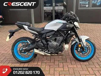 yamaha mt-07 y-amt 2025 - 1 owner - 249 miles - ice storm - extras fitted