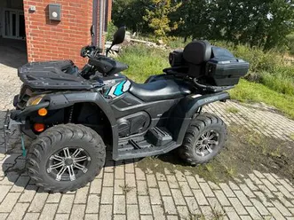 cf moto atv 450l mit großem koffer