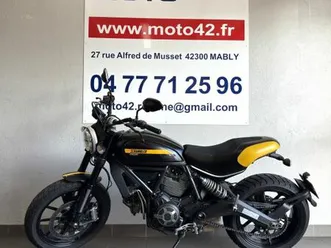 ducati scrambler 2017 800 cm3 | moto roadster | 10 574 km | jaune | 42300 mably