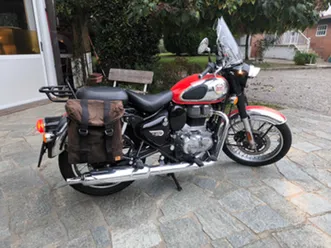 moto royal enfield classic chrome red 350