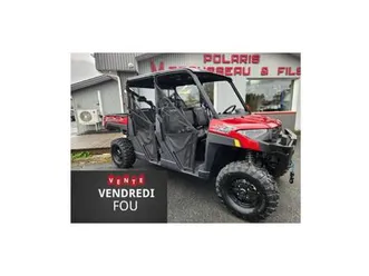 2025 polaris ranger crew xp 1000 premium rouge coucher de soleil rabais et garantie 2 ans o