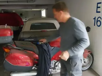 honda deauville 650 rot große scheibe, koffer nd top case