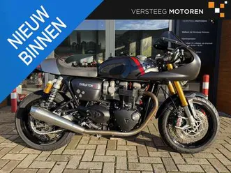 triumph thruxton rs 1200 #nl motor#vance & hines zwart