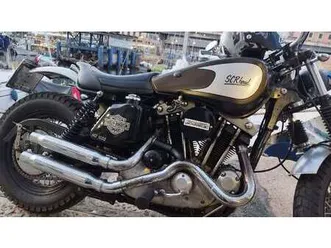 harley-davidson custom bike scrambler verde