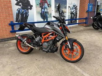 ktm 390 duke, 2022. black widow exhaust, service history