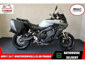 yamaha tracer 9gt touring motorcycle with luggage