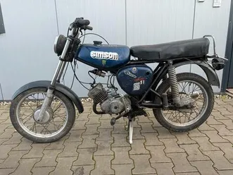 simson s50 s50b1 s51 motor startet 1980 mofa moped rahmen 1